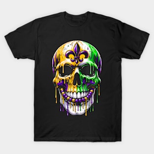 Mardi Gras Skulls Men Women Girls Boys Outfit T-Shirt